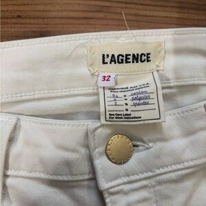L'AGENCE Cream Skinny Jeans